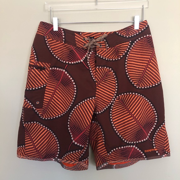 Patagonia Other - Patagonia Men's Brown Leaf Lined Swim Trunks - 33